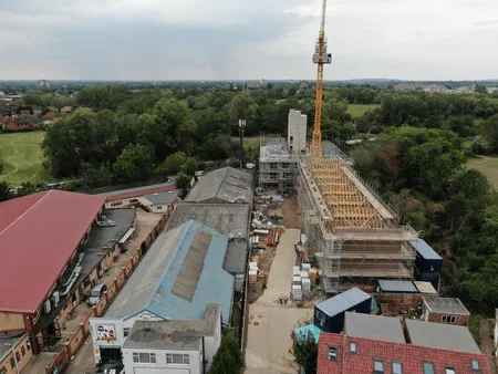 New build scaffolding erected by ATC Scaffolding on a housing and apartment development