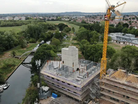 New build scaffolding erected by ATC Scaffolding on a housing and apartment development